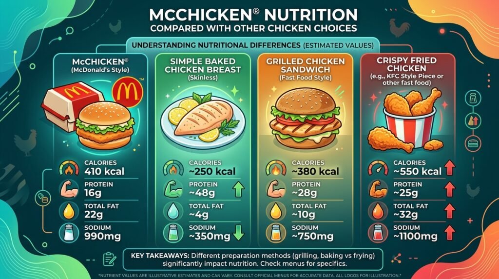 McChicken® 3 McChicken Nutrition Comparison