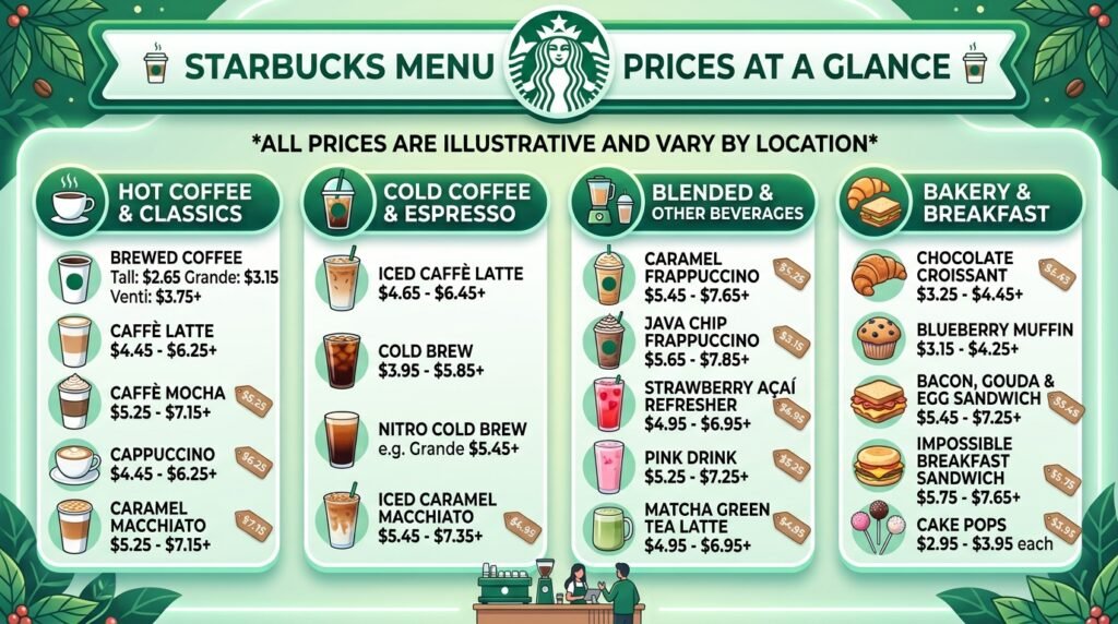 What Are the Starbucks Menu Prices? 2 Prices at a Glance
