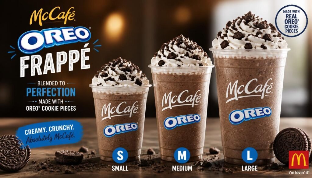 McCafé OREO® Frappé: A Chocolatey, Cookies-and-Cream Coffee Treat Worth Knowing 2 McCafé OREO® Frappé Sizes