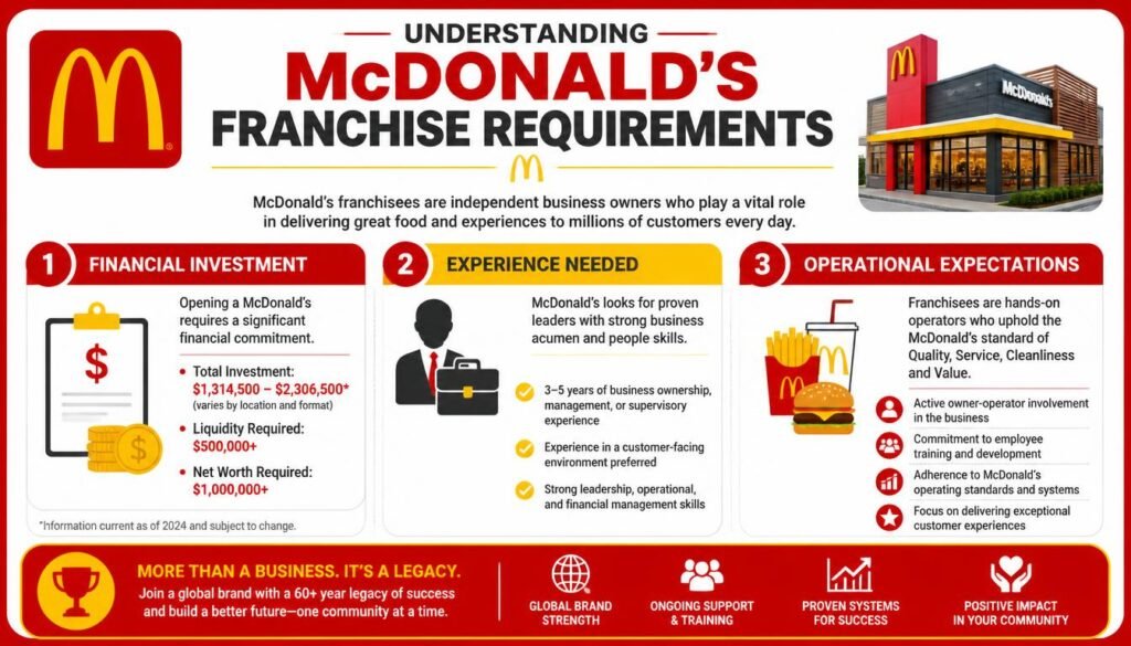 Franchising Overview: How McDonald’s Franchise Ownership Really Works 3 McDonald’s Franchise Requirements