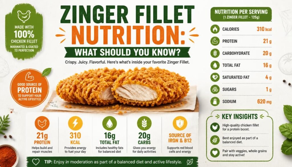 Zinger® Fillet Piece 3 Zinger Fillet Nutrition