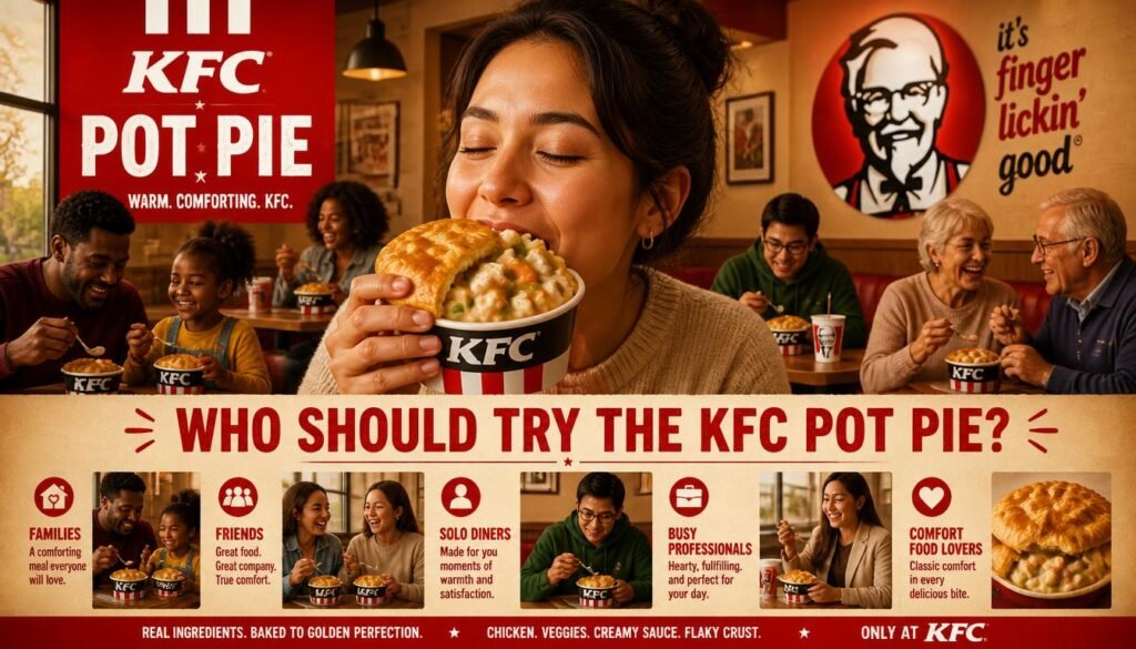 KFC Chicken Pot Pie Price: Cost, Calories, Ingredients, Reviews, and Best Ways to Order 5 Who Should Try the KFC Pot Pie?