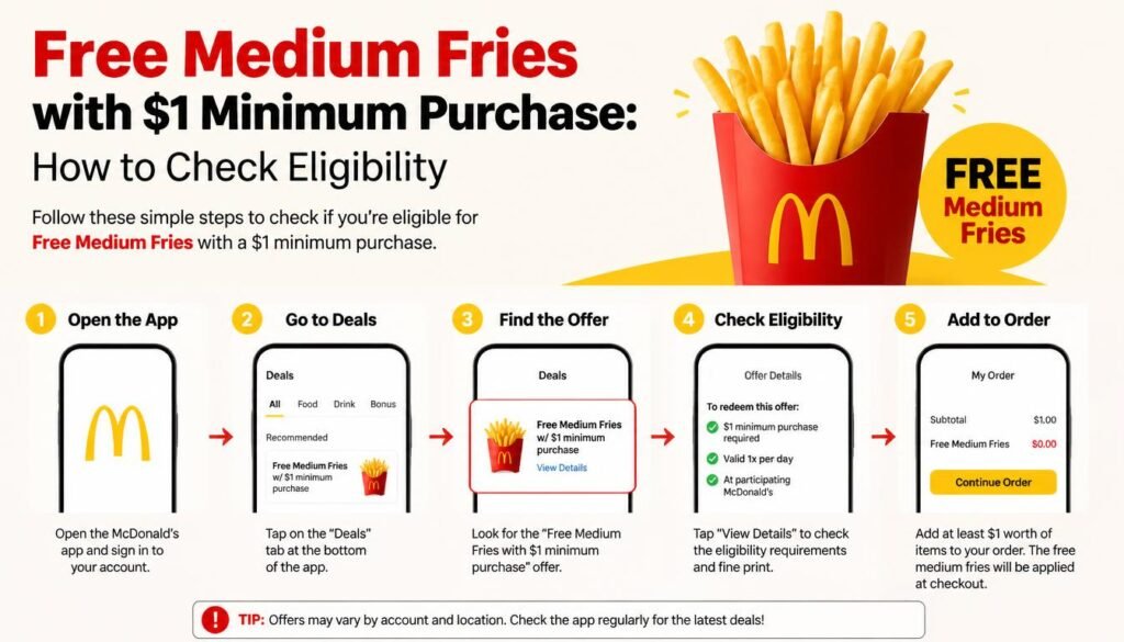 Free Medium Fries with $1 Minimum Purchase: A Complete Guide to the Deal, Rewards, and Smart Ordering 2 Fries with $1 Minimum Purchase