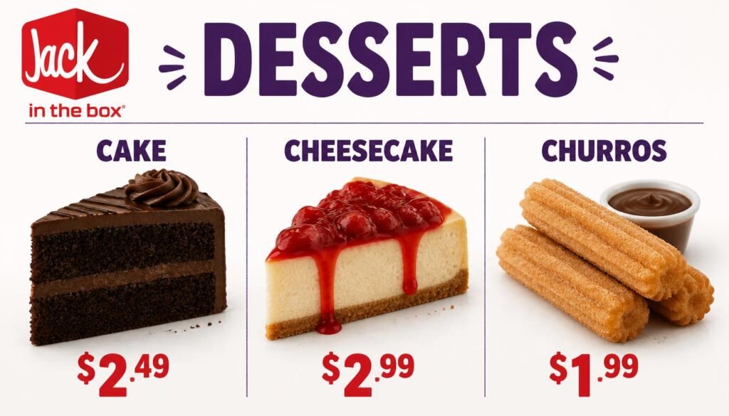 What Are the Jack In The Box Dessert Prices? 3 Jack in the Box Dessert Prices: Cake,