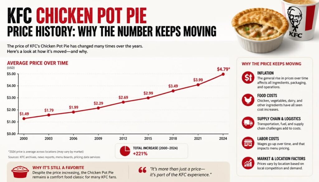KFC Chicken Pot Pie Price: Cost, Calories, Ingredients, Reviews, and Value in 2026 2 KFC Chicken Pot Pie Price History