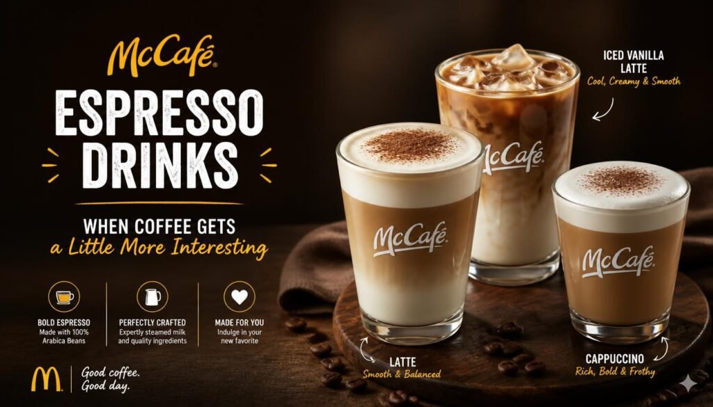 McCafé® Coffee, Espresso Drinks & Specialty Beverages 2 McCafé Espresso Drinks