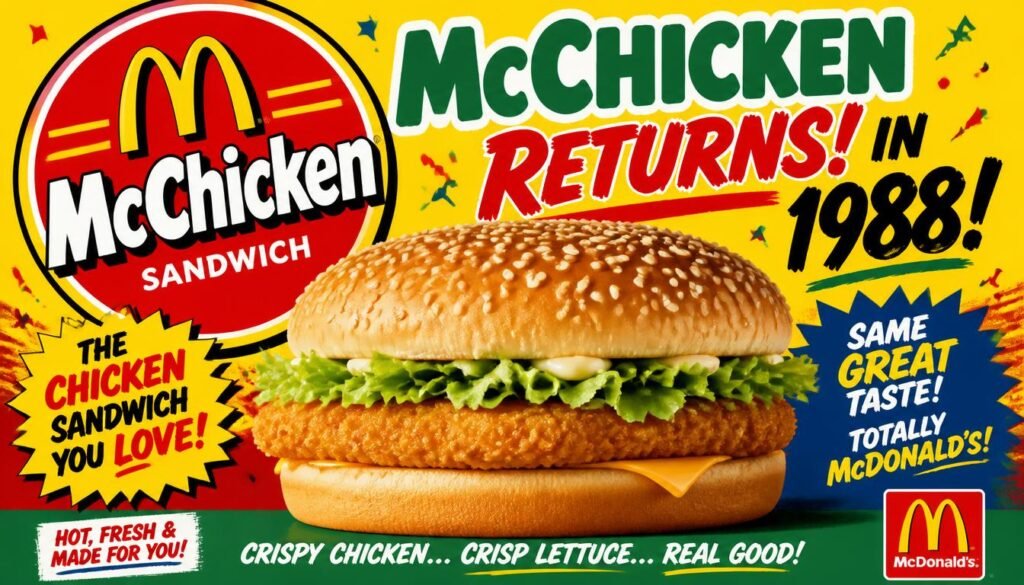 McChicken: The Surprisingly Twisty History and Origin of McDonald’s Classic Chicken Sandwich 2 McChicken Returns in 1988