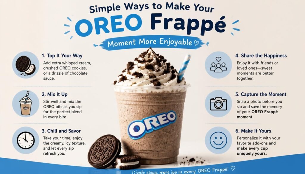 McCafé OREO® Frappé: A Creamy Chocolate-Coffee Treat That Turns an Ordinary Break Into a Little Celebration 5 Your OREO Frappé Moment More Enjoyable