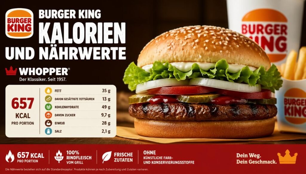Burger King Preise 2026 – Aktuelle Burger King Preisliste 4 Burger King Kalorien und Nährwerte