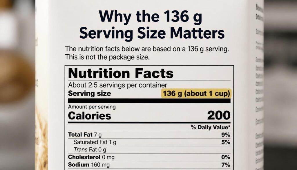 Plain Bagel With Regular Cream Cheese Product: Nutrition, Ingredients, Allergens, Taste, and Breakfast Appeal 2 Why the 136 g Serving Size Matters