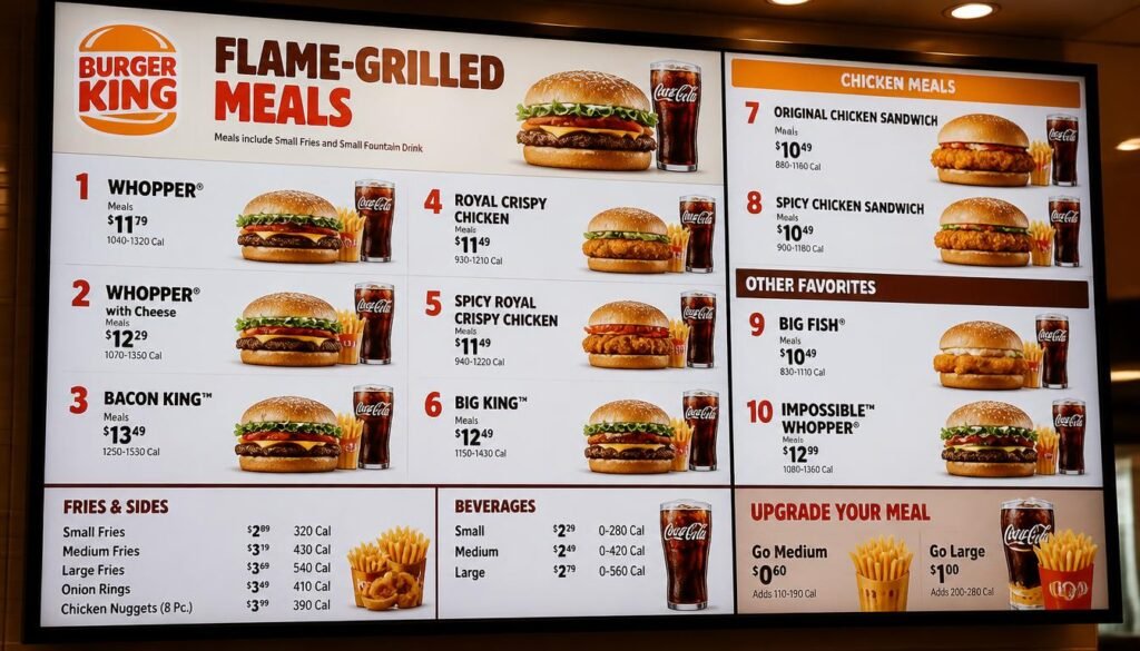 Burger King Preise 2026 – Aktuelle Burger King Preisliste 5 Burger King Preise
