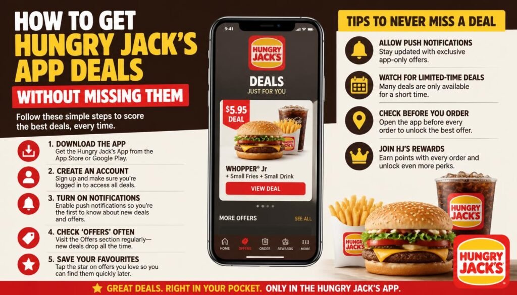 Hungry Jack's Vouchers: A Practical Guide to Deals, Rewards and App Offers 3 How to Get Hungry Jack's App Deals